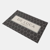 Custom Family Name Hexagon Pattern Deurmat (Schuin)