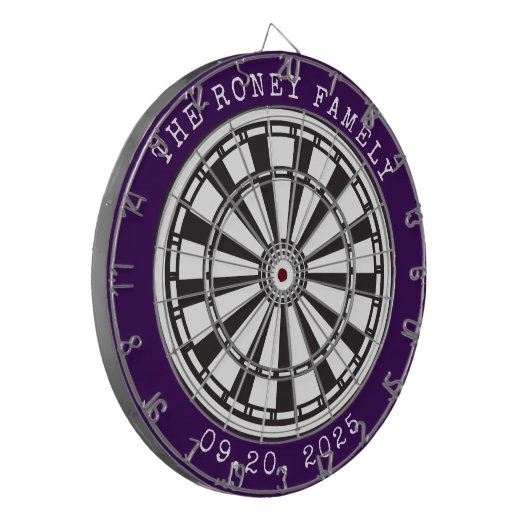 Custom Family Name Personalized Dartboards Dartbord (Voorkant Links)