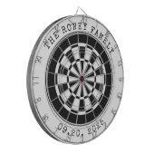Custom Family Name Personalized Dartboards Dartbord (Voorkant Links)