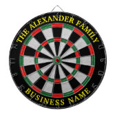 Custom Family Name Personalized Dartbord (Voorkant)