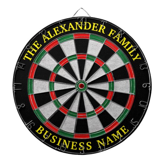 Custom Family Name Personalized Dartbord (Voorkant)