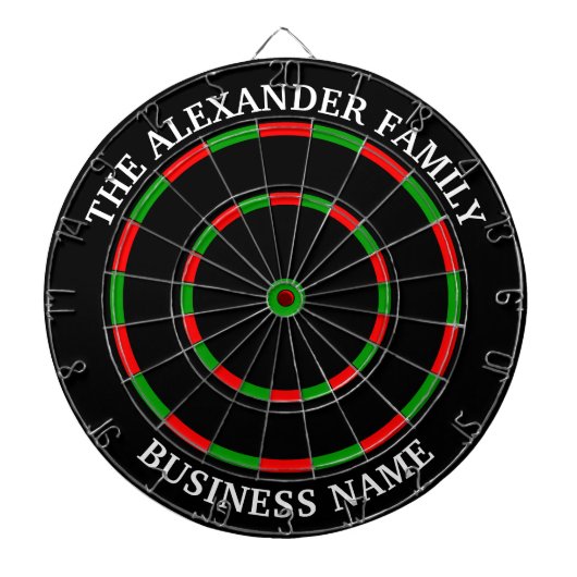Custom Family Name Personalized Dartbord (Voorkant)