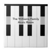 Custom Family Name Piano Keys Music Room Tegeltje (Voorkant)