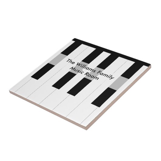 Custom Family Name Piano Keys Music Room Tegeltje (Zijkant)