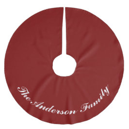 Custom Family Name Red Christmas Tree Skirt Kerstboom Rok