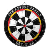 Custom Family Name Rustic Dartboard Dartbord (Voorkant)
