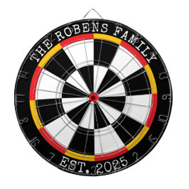 Custom Family Name Rustic Dartboard Dartbord