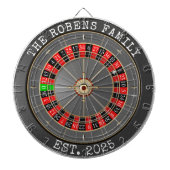 Custom Family Name Rustic Dartboard Dartbord (Voorkant)
