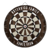 Custom Family Name Unique Dartbord (Voorkant)