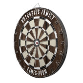 Custom Family Name Unique Dartbord (Voorkant Rechts)