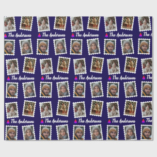 Custom Family of Four Christmas  Cadeaupapier