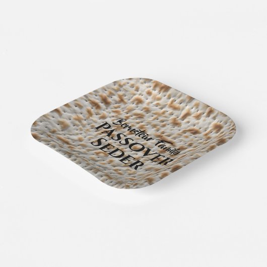 Custom Family Passover Seder Matzah Papieren Bordje (Gebogen)