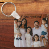 Custom Family Photo Aluminum Circle Keepsake Sleutelhanger (Voorkant)