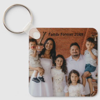 Custom Family Photo Aluminum Circle Keepsake Sleutelhanger