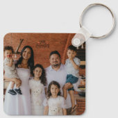 Custom Family Photo Aluminum Circle Keepsake Sleutelhanger (Achterkant)