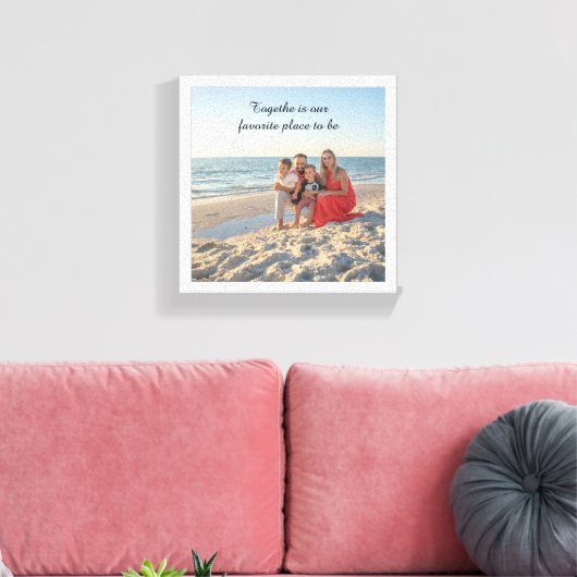 Custom Family Photo Canvas – Vakantie Motivatie (Insitu (Woonkamer))