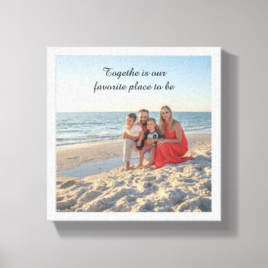 Custom Family Photo Canvas – Vakantie Motivatie (Voorkant)