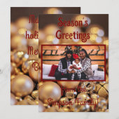 Custom Family Photo Christmas Card Feestdagenkaart (Voorkant / Achterkant)