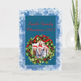 Custom Family Photo Christmas Card Kaart