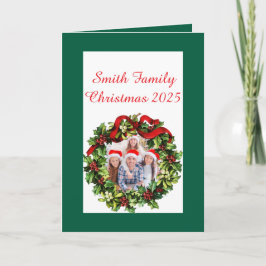 Custom Family Photo Christmas Card Kaart