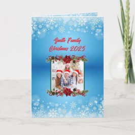 Custom Family Photo Christmas Card Kaart