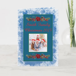 Custom Family Photo Christmas Card Kaart