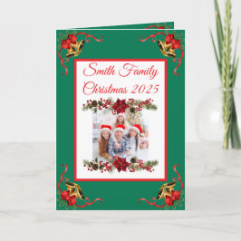 Custom Family Photo Christmas Card Kaart