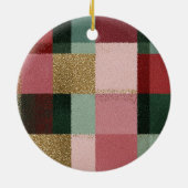 Custom Family Photo Christmas Ceramic Ornament  (Achterkant)