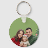 Custom Family Photo Christmas Keychain | Santa Bac (Voorkant)