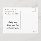 Custom Family Photo Christmas Postcard Briefkaart (Achterkant)