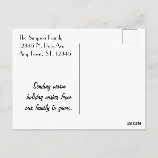 Custom Family Photo Christmas Postcard Briefkaart (Achterkant)