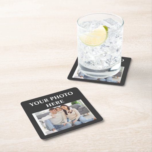 Custom Family Photo Coaster Kartonnen Onderzetters (Insitu)