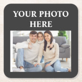 Custom Family Photo Coaster Kartonnen Onderzetters (Voorkant)