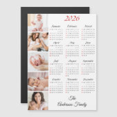 Custom Family Photo Collage 2026 Calendar Magnet (Voorkant / Achterkant)
