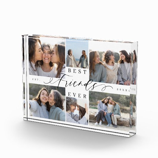 Custom Family Photo Collage Gift Best Friends Ever Fotoblokken (Rechts)