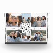 Custom Family Photo Collage Gift Best Mother Ever Fotoblokken (Voorkant)