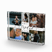 Custom Family Photo Collage Gift Best Stepdad Ever Fotoblokken (Rechts)