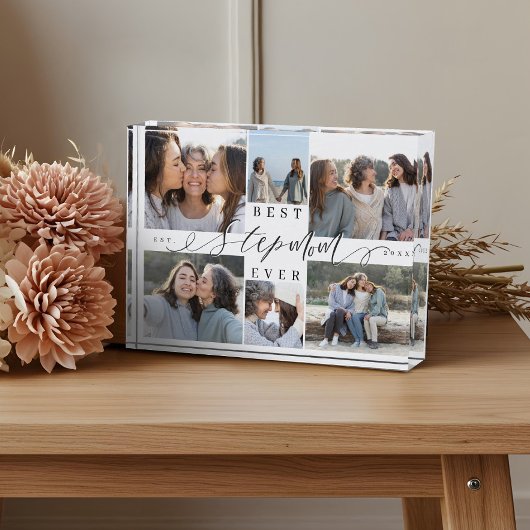 Custom Family Photo Collage Gift Best Stepmom Ever Fotoblokken