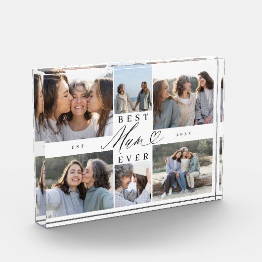 Custom Family Photo Collage Gift for Best Mum Ever Fotoblokken (Links)