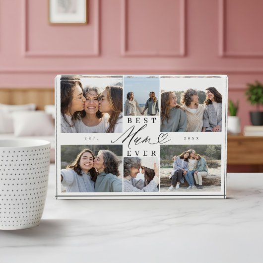 Custom Family Photo Collage Gift for Best Mum Ever Fotoblokken