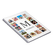 Custom Family Photo Collage Personalized White Notitieboek (Rechterzijde)