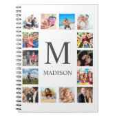 Custom Family Photo Collage Personalized White Notitieboek (Voorkant)