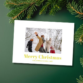 Custom family photo elegant modern christmas  Card Feestdagenkaart
