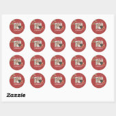 Custom Family Photo Holiday Ronde Sticker (Vel)