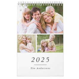 Custom Family Photo Minimalist 2025 Kalender