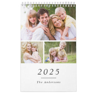 Custom Family Photo Minimalist 2025 Kalender