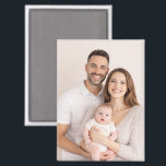 Custom Family Photo Personalised Magneet<br><div class="desc">Create your own custom photo magnet. Simply replace the both sample images with your favorite photos to create a beautiful keepsake of babies, family, grandparents or pets.</div>