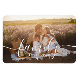 Custom Family Photo – Personalized Last Name Magneet