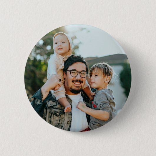 Custom Family Photo Personalized  Ronde Button 5,7 Cm (Voorkant)