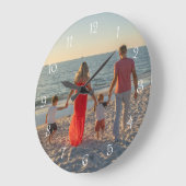 Custom Family Photo Round Grote Klok (Hoek)